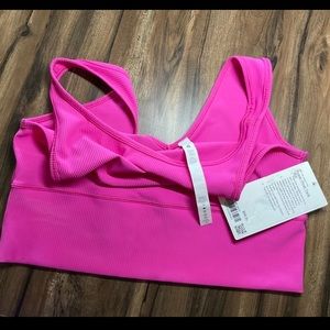 🍋 lululemon power pivot RIB tank top SONIC PINK